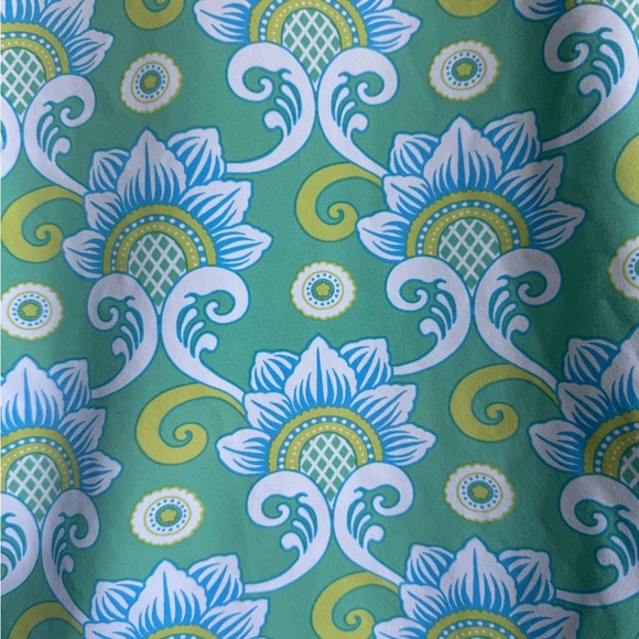 J. McLaughlin Green and Blue Floral Long Sleeve Top - Picture 3 of 6